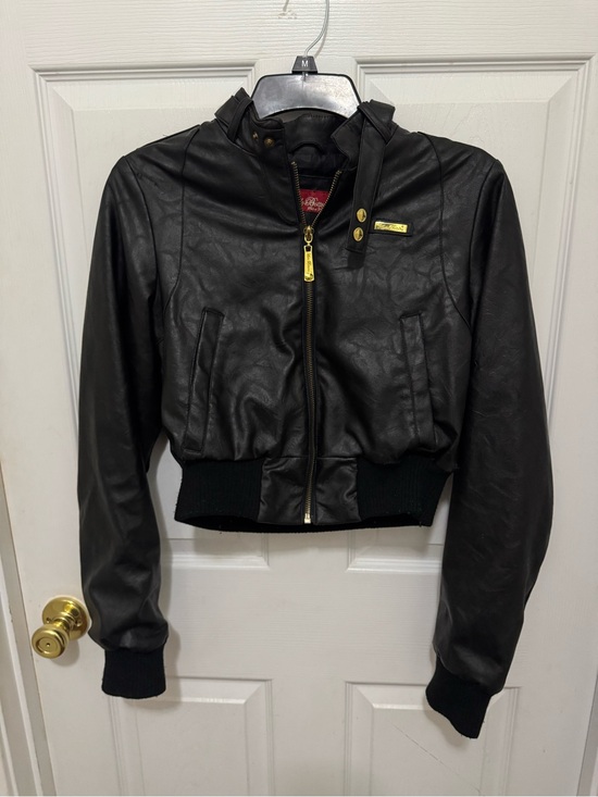 Apple Bottoms Jackets & Blazers - Apple Bottom Faux Leather Bomber Jacket